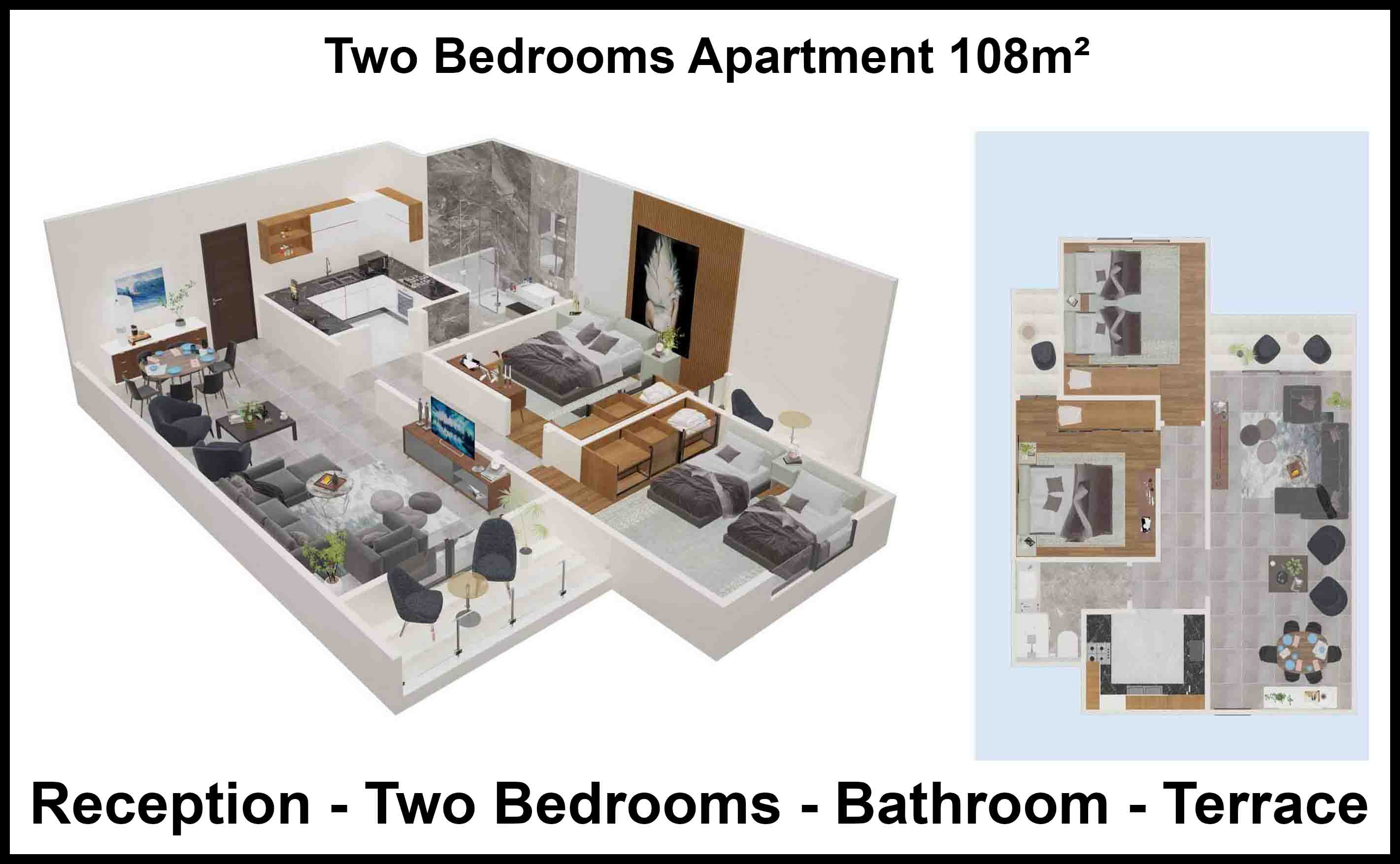 Apartments For Sale in Hurghada in Avenue Compound 108m²